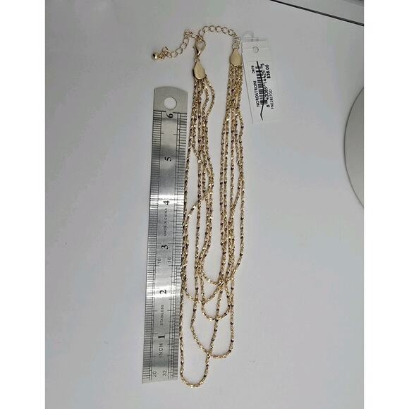 Panacea Gold Plated 5 Strand Necklace 17" L + Extender - Picture 3 of 3
